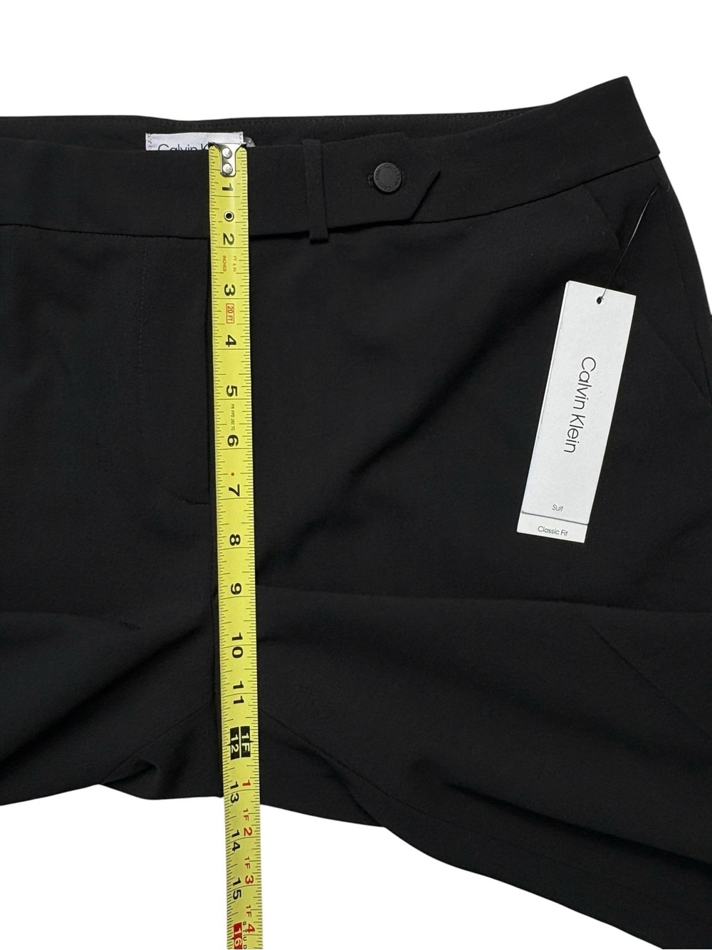 NWT Calvin Klein Classic Fit Suit Trouser Leg Pants Black 14 - Picture 6 of 13